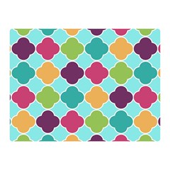 Colorful Quatrefoil Pattern Wallpaper Background Design Double Sided Flano Blanket (mini)  by Simbadda