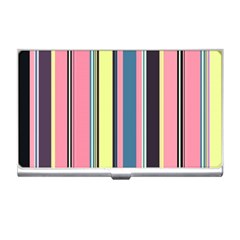 Seamless Colorful Stripes Pattern Background Wallpaper Business Card Holders by Simbadda