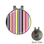 Seamless Colorful Stripes Pattern Background Wallpaper Hat Clips with Golf Markers Front