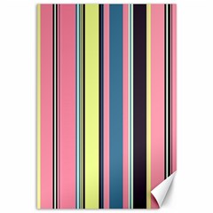 Seamless Colorful Stripes Pattern Background Wallpaper Canvas 12  X 18   by Simbadda