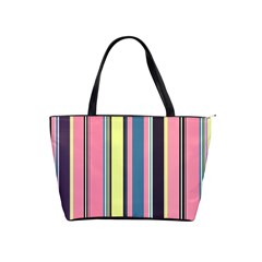 Seamless Colorful Stripes Pattern Background Wallpaper Shoulder Handbags by Simbadda