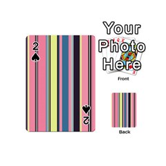 Seamless Colorful Stripes Pattern Background Wallpaper Playing Cards 54 (mini)  by Simbadda