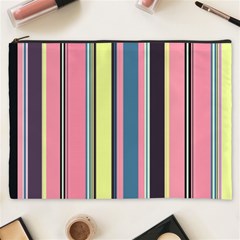 Seamless Colorful Stripes Pattern Background Wallpaper Cosmetic Bag (xxxl)  by Simbadda