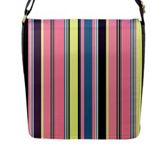 Seamless Colorful Stripes Pattern Background Wallpaper Flap Messenger Bag (l)  by Simbadda