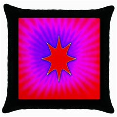 Pink Digital Computer Graphic Throw Pillow Case (black) by Simbadda