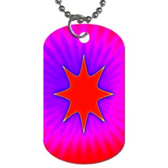 Pink Digital Computer Graphic Dog Tag (one Side) by Simbadda