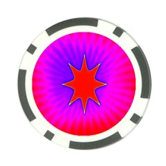 Pink Digital Computer Graphic Poker Chip Card Guard (10 Pack) by Simbadda