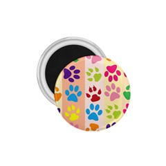 Colorful Animal Paw Prints Background 1 75  Magnets by Simbadda