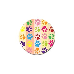 Colorful Animal Paw Prints Background Golf Ball Marker (4 Pack) by Simbadda