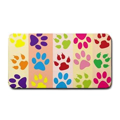 Colorful Animal Paw Prints Background Medium Bar Mats by Simbadda