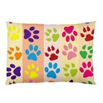 Colorful Animal Paw Prints Background Pillow Case 26.62 x18.9  Pillow Case