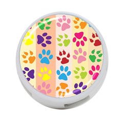 Colorful Animal Paw Prints Background 4-port Usb Hub (one Side) by Simbadda