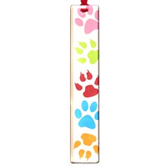 Colorful Animal Paw Prints Background Large Book Marks by Simbadda