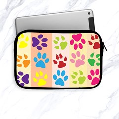 Colorful Animal Paw Prints Background Apple Ipad Mini Zipper Cases by Simbadda