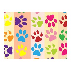 Colorful Animal Paw Prints Background Double Sided Flano Blanket (mini)  by Simbadda