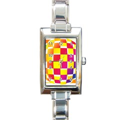 Squares Colored Background Rectangle Italian Charm Watch