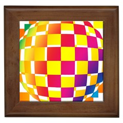 Squares Colored Background Framed Tiles