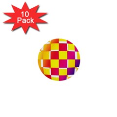 Squares Colored Background 1  Mini Buttons (10 pack) 