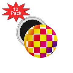 Squares Colored Background 1.75  Magnets (10 pack) 