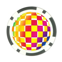 Squares Colored Background Poker Chip Card Guard