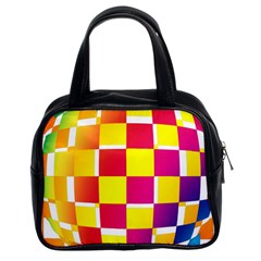 Squares Colored Background Classic Handbags (2 Sides) by Simbadda