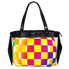 Squares Colored Background Office Handbags (2 Sides) 