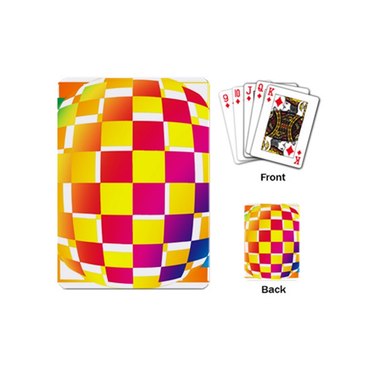 Squares Colored Background Playing Cards (Mini) 