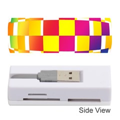 Squares Colored Background Memory Card Reader (Stick) 