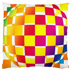 Squares Colored Background Large Cushion Case (one Side) by Simbadda