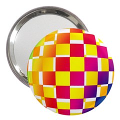 Squares Colored Background 3  Handbag Mirrors