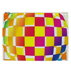 Squares Colored Background Cosmetic Bag (XXL) 