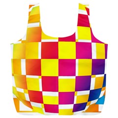 Squares Colored Background Full Print Recycle Bags (l)  by Simbadda