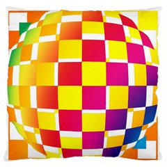 Squares Colored Background Large Flano Cushion Case (Two Sides)