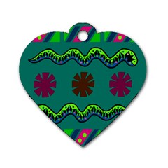 A Colorful Modern Illustration Dog Tag Heart (one Side) by Simbadda