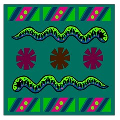 A Colorful Modern Illustration Large Satin Scarf (square) by Simbadda