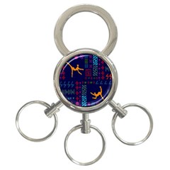 A Colorful Modern Illustration For Lovers 3-ring Key Chains by Simbadda