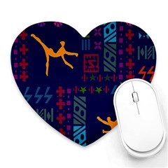 A Colorful Modern Illustration For Lovers Heart Mousepads by Simbadda