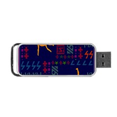 A Colorful Modern Illustration For Lovers Portable Usb Flash (two Sides) by Simbadda