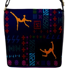 A Colorful Modern Illustration For Lovers Flap Messenger Bag (s) by Simbadda