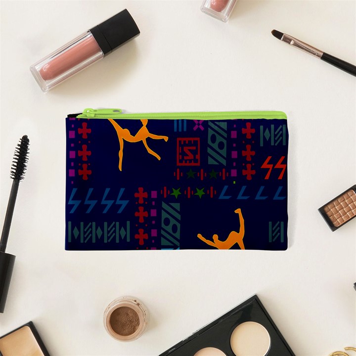 A Colorful Modern Illustration For Lovers Cosmetic Bag (XS)