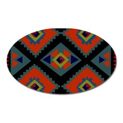 Abstract A Colorful Modern Illustration Oval Magnet by Simbadda