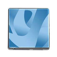 Abstract Blue Background Swirls Memory Card Reader (square) by Simbadda