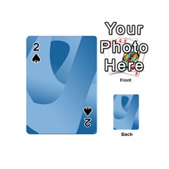 Abstract Blue Background Swirls Playing Cards 54 (mini)  by Simbadda