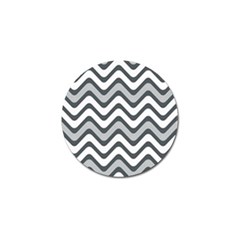 Shades Of Grey And White Wavy Lines Background Wallpaper Golf Ball Marker by Simbadda