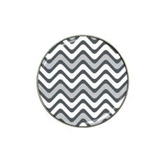 Shades Of Grey And White Wavy Lines Background Wallpaper Hat Clip Ball Marker (4 pack)