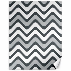 Shades Of Grey And White Wavy Lines Background Wallpaper Canvas 18  X 24   by Simbadda