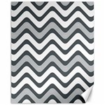 Shades Of Grey And White Wavy Lines Background Wallpaper Canvas 11  x 14   10.95 x13.48  Canvas - 1