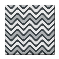 Shades Of Grey And White Wavy Lines Background Wallpaper Face Towel by Simbadda