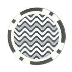 Shades Of Grey And White Wavy Lines Background Wallpaper Poker Chip Card Guard (10 Pack) by Simbadda