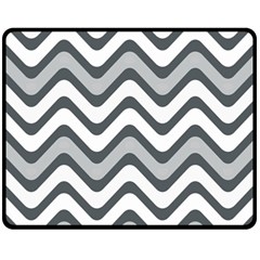 Shades Of Grey And White Wavy Lines Background Wallpaper Fleece Blanket (medium)  by Simbadda